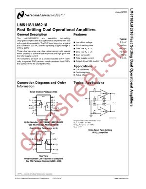 LM6218WM datasheet  